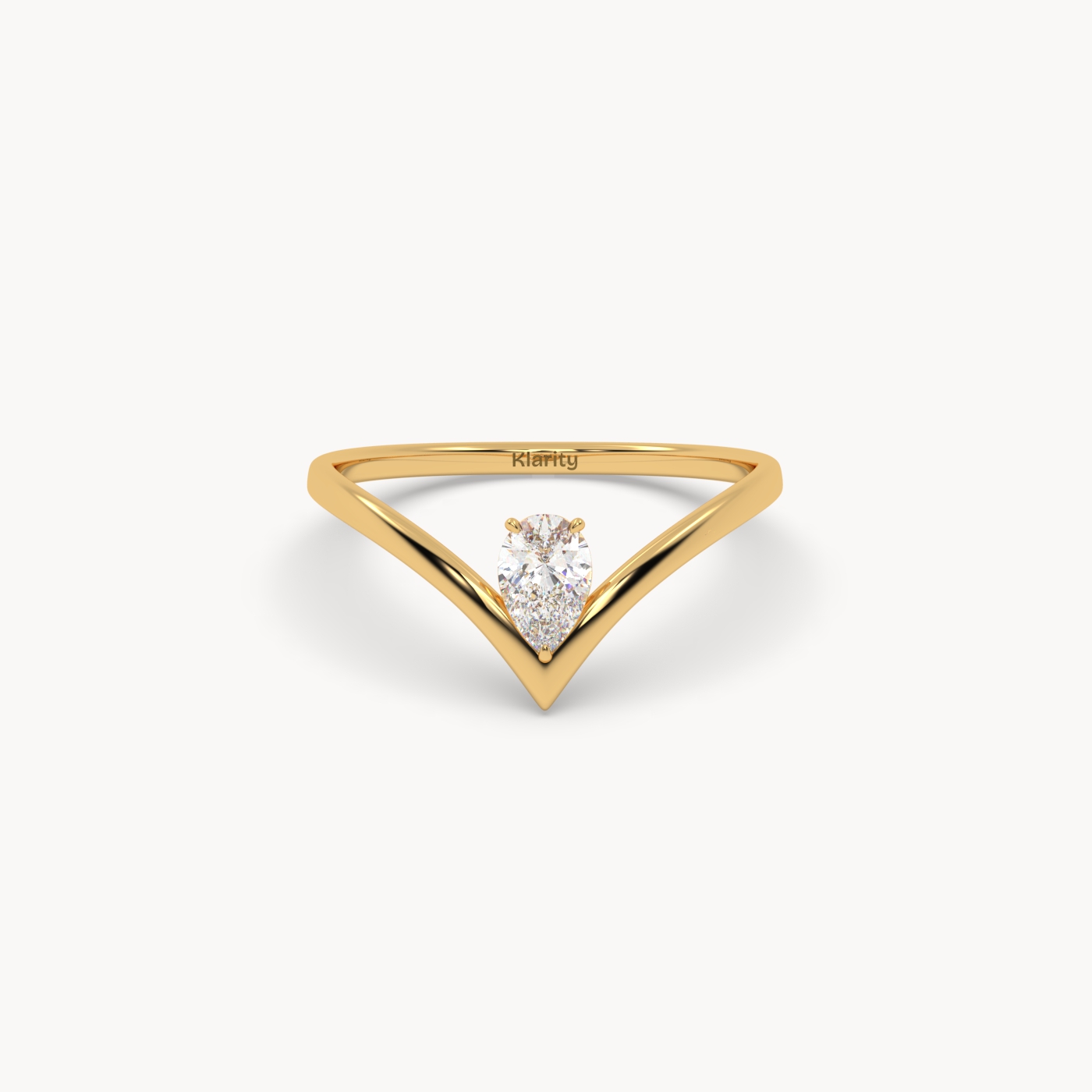 pt platinum v shaped pear diamond engagement solitaire ring Photos & images