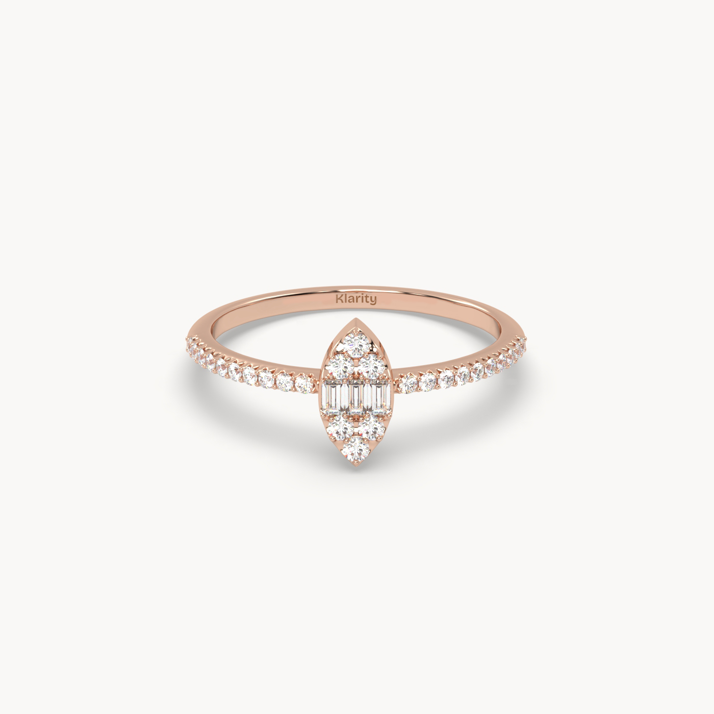 18k white gold  3 stone baguette cut diamond engagement ring Photos & images