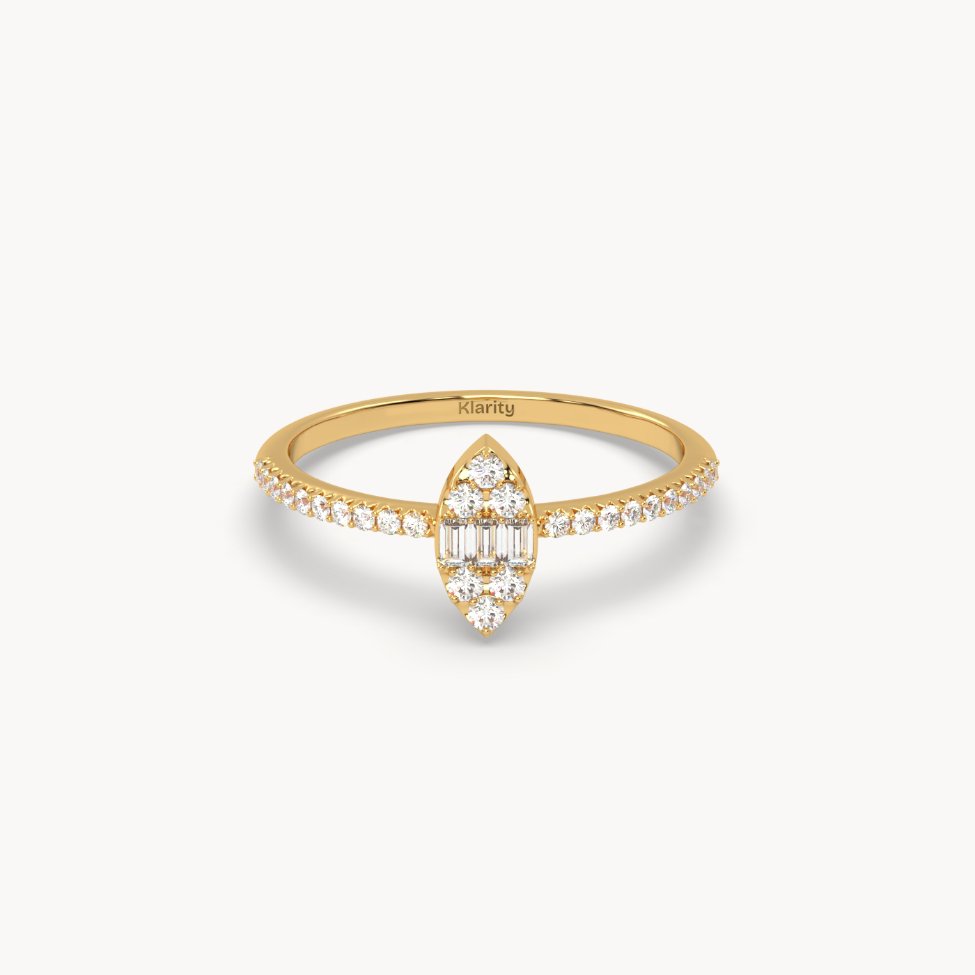 18k white gold  3 stone baguette cut diamond engagement ring Photos & images