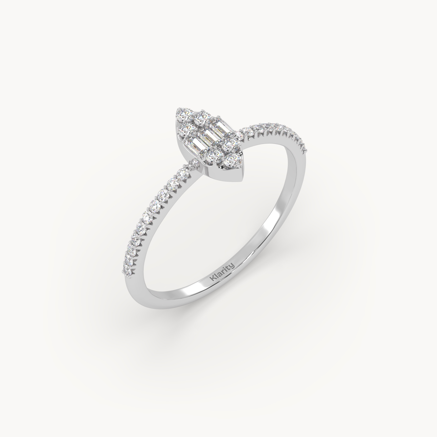 pt platinum  3 stone baguette cut diamond engagement ring