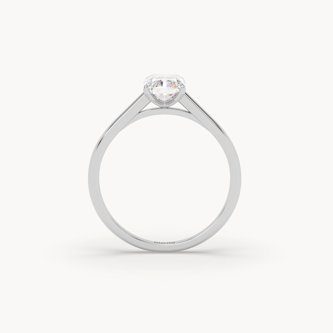 18k white gold  1.00 carat radiant cut diamond solitaire ring – brilliant geometry