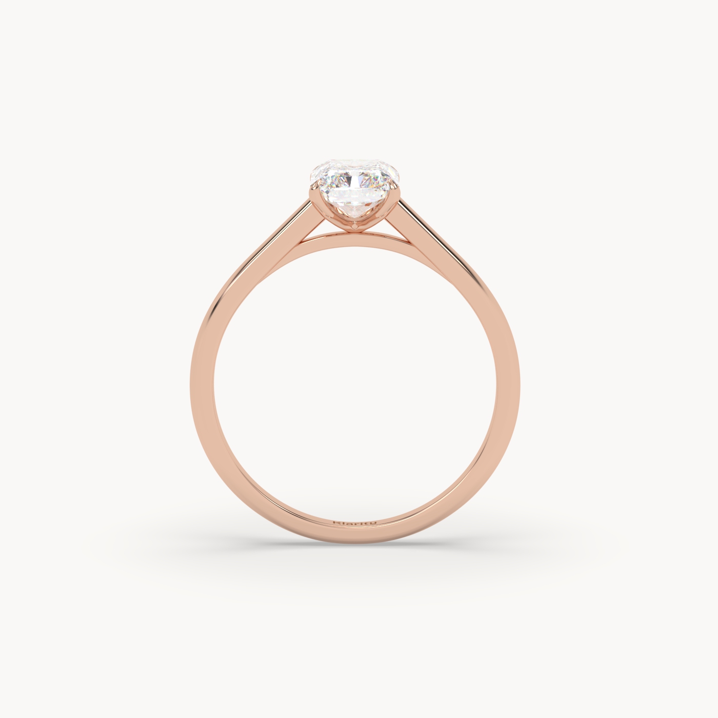 18k rose gold  1.00 carat radiant cut diamond solitaire ring – brilliant geometry