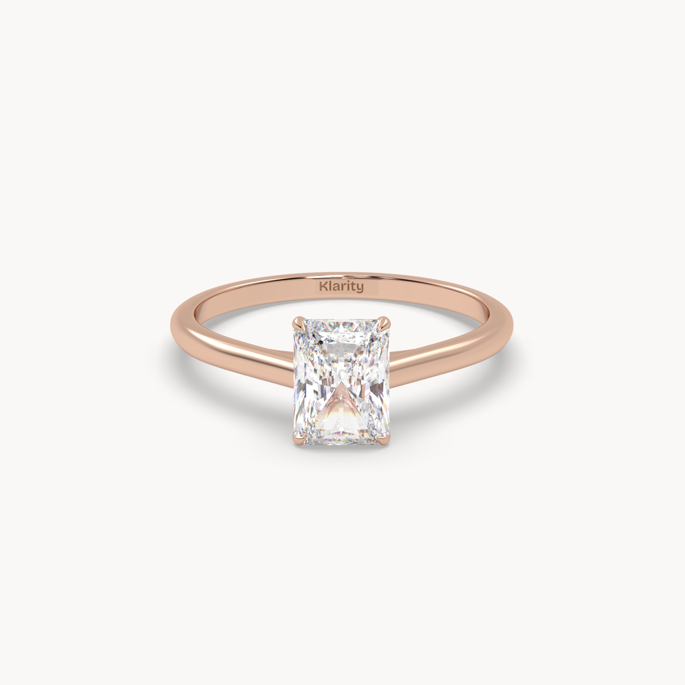 18k white gold  1.00 carat radiant cut diamond solitaire ring – brilliant geometry Photos & images