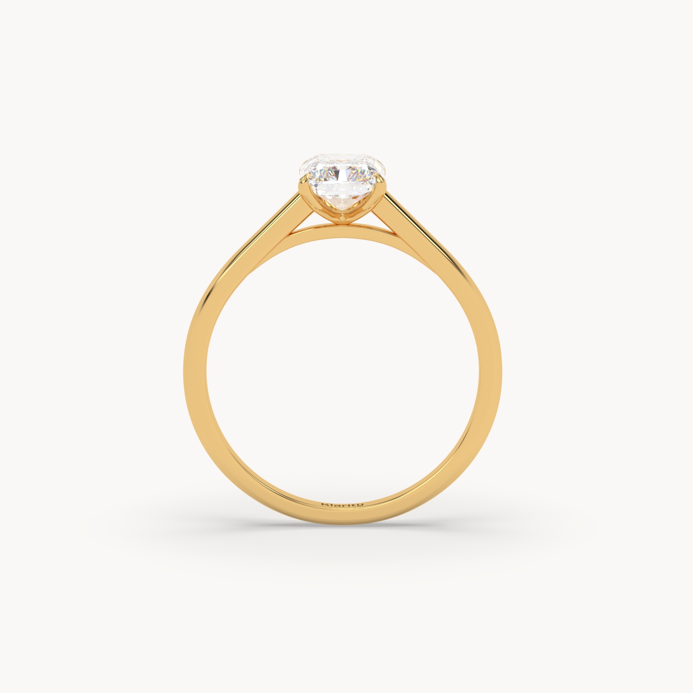 18k yellow gold  1.00 carat radiant cut diamond solitaire ring – brilliant geometry