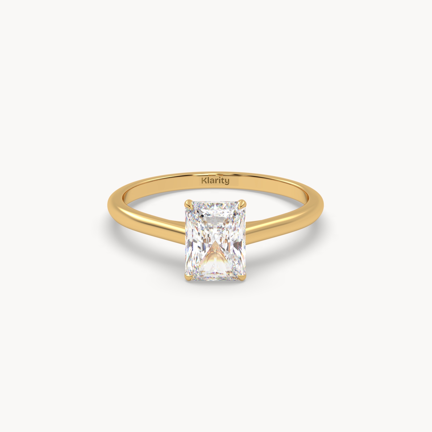 18k white gold  1.00 carat radiant cut diamond solitaire ring – brilliant geometry Photos & images