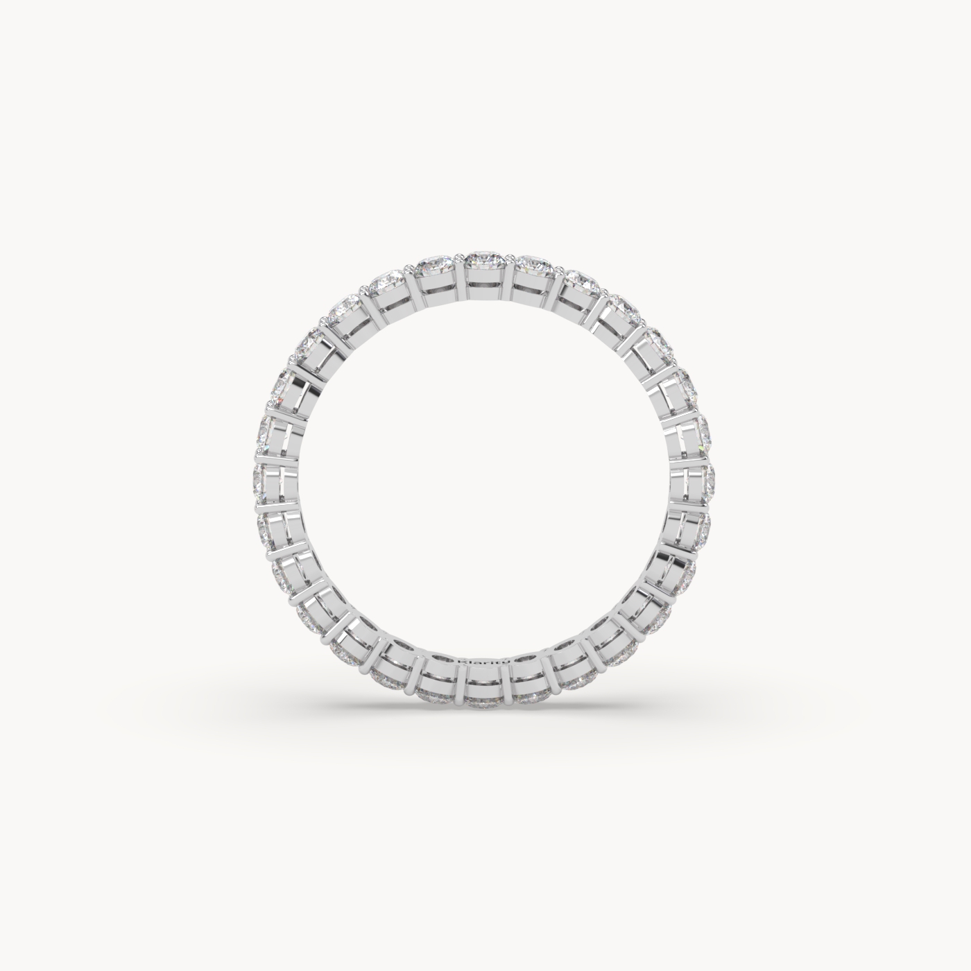 18k white gold  round brilliant diamond full eternity ring – 1.12 tcw classic pavé band