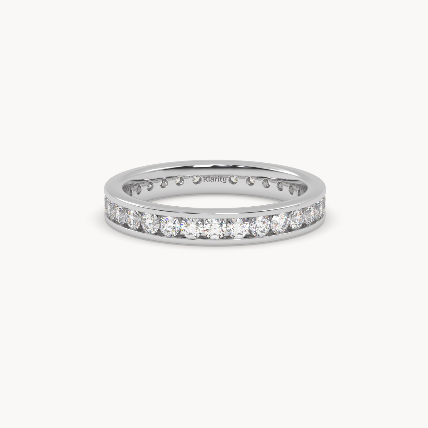 pt platinum  round brilliant diamond eternity ring – 1.20 tcw luxury wedding band