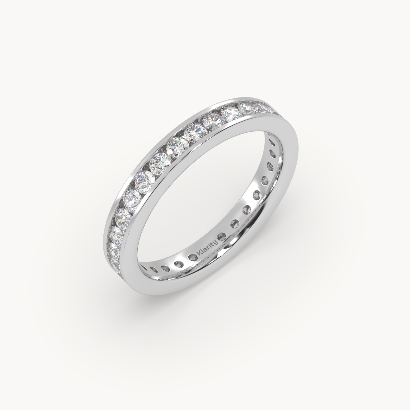 pt platinum  round brilliant diamond eternity ring – 1.20 tcw luxury wedding band