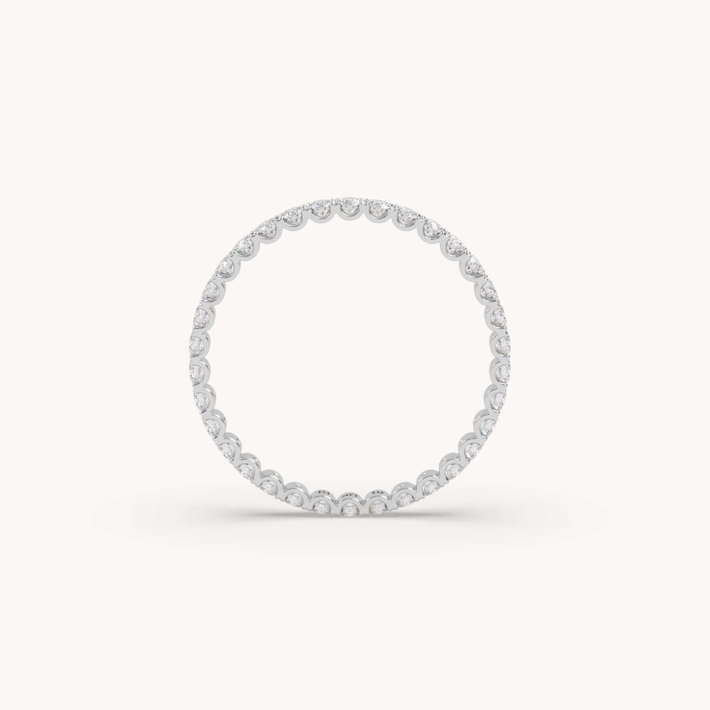 pt platinum  delicate round diamond full eternity ring – 0.74 tcw minimalist wedding band